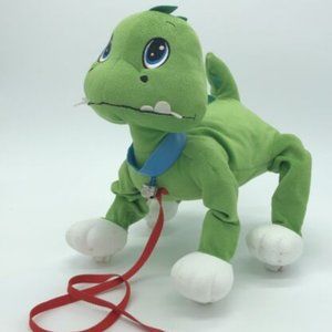 Peppy Pets Green Dinosaur - I Go Where You Go-Kid Powered Walking Toy
